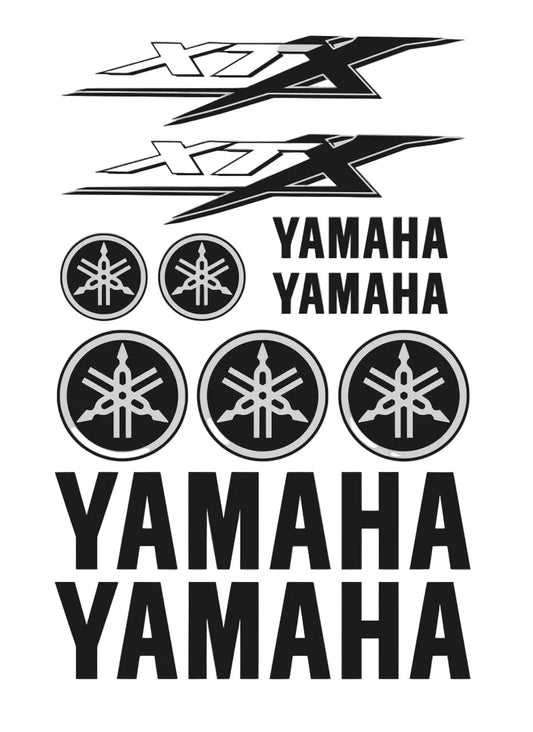 Yamaha logotipas ir tekstas