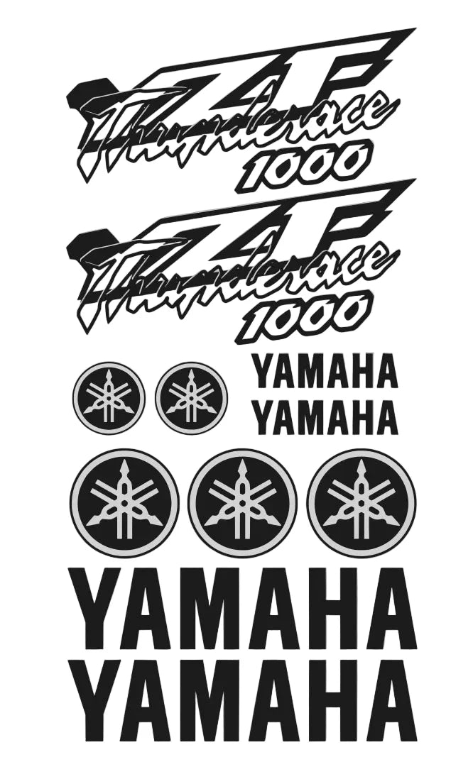 Yamaha logotipas ir tekstas
